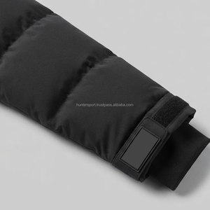 Chaqueta Acolchada Negra de Alta Calidad Hecha a Medida para Hombre, Chaqueta Acolchada con Capucha y Mangas Desmontables - Product Image 6