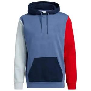 Sudadera con Capucha para Hombre, Diseño Color Block Azul y Rojo, Estilo Casual Urbano - Product Image 1