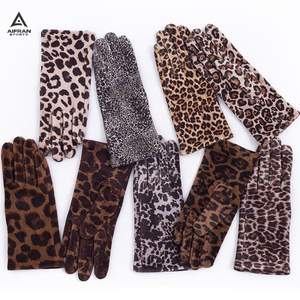 Gants en velours imprimé léopard pour femme AIFRAN, mode, tactiles, chauds, hiver, doublure polaire thermique, imprimé animal, vente en gros - Product Image 6