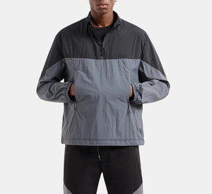 Wholesale <b>Pullover</b> Lightweight Anorak Windbreaker <b>Jackets</b> For <b>Men</b> Breathable Plus Size Outdoor Gym Fitness Waterproof <b>Jacket</b> - Product Image 2