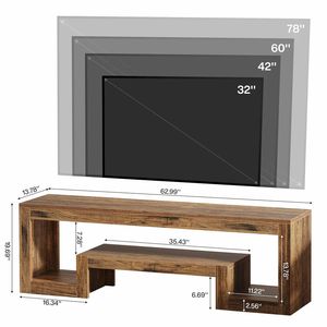 Mobile TV con Piattaforma Portaoggetti e Scaffale, Console Multimediale - Product Image 5