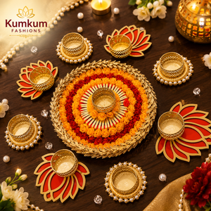 Lotus Diya Rangoli Tealight Candle Holder Set Indian Handmade Christmas Decoration Home Decor Diwali Wedding Festive Favors - Product Image 2