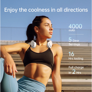 พัดลมคล้องคอ Jisulife รุ่น Life4 FA14X สีเทา - Product Image 3