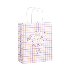 Bolsa de regalo de papel de rejilla animal ecológica-Linda bolsa Kraft de dibujos animados para cumpleaños, Baby Shower, fiesta y venta al por menor (18x21,3 cm) -estilo 02 - Product Image 5