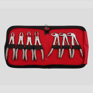Kit d'instruments dentaires chirurgicaux en acier inoxydable à motif anglais pour adultes, avec forceps d'extraction dentaire et ensemble d'instruments dentaires - Product Image 1