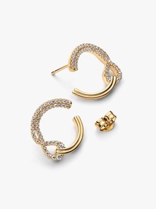 Luxury 18K Gold Plated C-Shaped Diamond <b>Hoop</b> Stud <b>Earrings</b> for Women Elegant Micro Pave CZ Stone Half <b>Hoop</b> <b>Earrings</b> - Product Image 2