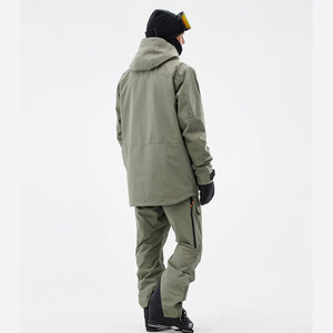 Combinaison de ski et snowboard homme personnalisée 2026, vertâtre, imperméable, à capuche, avec fermeture éclair, imprimée, pour l'extérieur - Product Image 2
