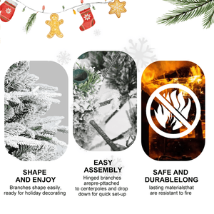 Premiu 6ft Artificial Christmas <b>Tree</b> 1931 PE/PVC Mixed Branch Tips 400L Warm White <b>LED</b> Steel Wire + Wire Hinged Christmas <b>Tree</b> - Product Image 4