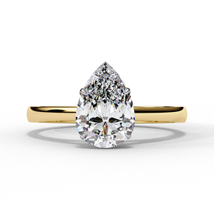 Anillo de Compromiso Clásico con Diamante Cultivado en Laboratorio de 1.5 Quilates, Corte Pera, Oro de 10k, 14k, 18k, Certificado IGI, Diamante VS DEF para Aniversario o Boda - Product Image 1