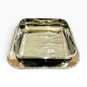Assiette et bol en métal de forme carrée, accessoires de chocolaterie personnalisables, fabricant d'accessoires de chocolaterie, tailles et couleurs personnalisées disponibles à la vente - Product Image 1