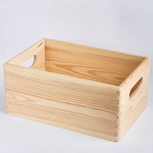 Panier de rangement moderne en bois durable, organisateur décoratif avec poignées robustes et dimensions personnalisées pour la maison, les cadeaux et la vente au détail - Product Image 1