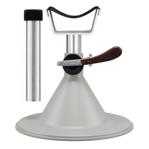 Supports de sabots professionnels en acier inoxydable à base stable, réutilisables et réglables pour un nettoyage et un ébavurage faciles des sabots de cheval - Product Image 1