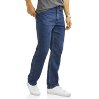 Nuevo Diseño de Jeans de Mezclilla Rectos para Hombre, Estilo Urbano, Color Azul Sólido, Desgastados, Elásticos, de Alta Calidad