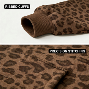 Sudadera con Capucha Oversize de Forro Polar Pesado con Estampado Animal Personalizado Glory, Estilo Urbano, con Diseño de Letras Bordadas, Ropa OEM - Product Image 5