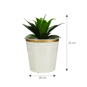 Maceta Metálica Blanca Estilo Cubo para Plantas de Interior y Exterior, Contenedor Decorativo Moderno para Flores, para Hogar, Jardín y Balcón - Product Image 2
