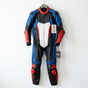 Traje de Motocicleta Personalizado de Cuero Genuino, Hecho a Mano, con Logotipo Personalizado - Product Image 3