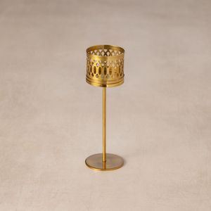 Candelabro de Latón Vintage, Portavelas de Latón con Brillo Clásico, Candelabro de Latón Estilo Maharaja, Portavelas de Latón Antiguo - Product Image 2