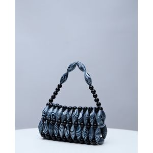 Pochette de soirée artisanale en résine perlée pour femme, sac à main de mariée pour mariage et fête - Product Image 1