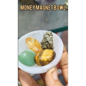 Tazón Magnético de Selenita Hecho a Mano al por Mayor para Tallar Cristales, Minerales, Especímenes, Decoración del Hogar, Tema de Amor, Regalo de Año Nuevo - Product Image 3