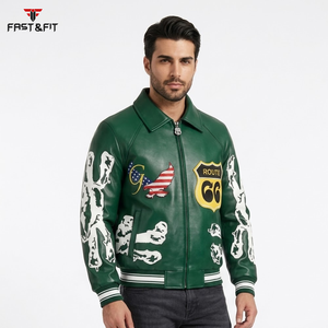 Veste universitaire en toile avec logo personnalisé pour hommes, style streetwear, broderie noire, respirante, coupe-vent, 100% coton - Product Image 6