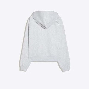 Sweat-shirt à capuche surdimensionné pour femme, couleur unie, manches longues, fermeture éclair, mélange de coton polaire, vêtements d'automne - Product Image 3