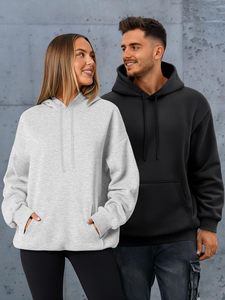 Heavyweight Men's Oversized Pullover Hoodies 400GSM 450GSM Cotton Fleece French Terry Streetwear Sweatshirts Custom Apparel OEM - Product Image 2