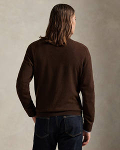 Cárdigan Azul Premium para Hombre, Suéter de Punto con Cuello Alto, Estilo Casual Elegante, Ropa de Calle, Transpirable, con Forro de Lana a Cuadros - Product Image 4