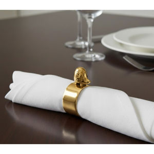Anneau de serviette de luxe en métal doré en forme de canard pour des tables élégantes, support de serviette en laiton au design animalier pour banquets et décoration intérieure - Product Image 1