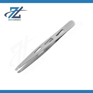 Pince à épiler professionnelle en acier inoxydable à pointe inclinée pour sourcils et cils, outil de maquillage multifonctionnel, fabriqué au Pakistan - Product Image 6