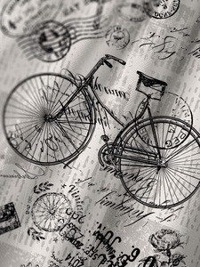 Unisex Full Print Bicycle Pattern Short Sleeve Shirt Turn-down Collar Breathable <b>Polyester</b> Summer Wear Regular Fit - Product Image 3