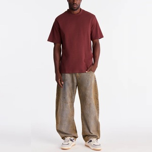 T-shirts en coton biologique épais 100 % pour hommes, à manches courtes, unis, promotionnels et abordables - Product Image 4