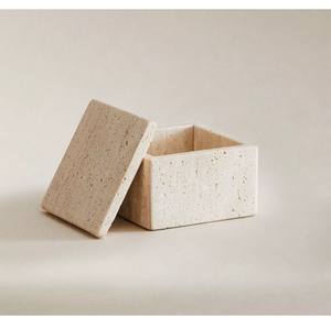 Caja de joyería cuadrada de mármol blanco con tapa, el mejor producto para decoración del hogar. - Product Image 4