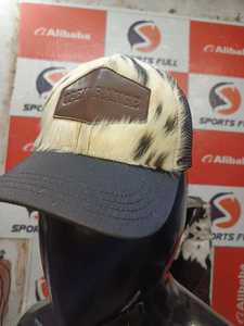 Casquette de camionneur 6 panneaux avec dos en maille, réglable, unisexe, style vintage, taille adulte, toutes saisons, respirante et imperméable, en cuir - Product Image 1