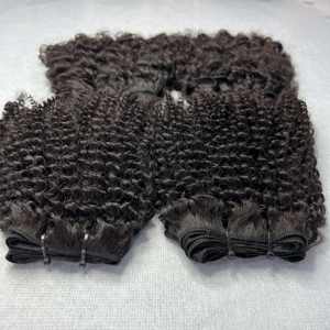 Cheveux vierges brésiliens bouclés Eurasien Kinlky, double trame machine, vente chaude 2023, livraison gratuite, sans traitement capillaire - Product Image 4