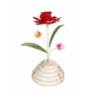 Handcrafted Metal Flower Candle <b>Holder</b> Decorative <b>Tealight</b> Stand Vintage Floral Design Table Centerpiece Home Wedding Party - Product Image 1