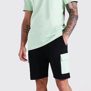 เสื้อยืดแขนสั้นสปอร์ตสีทึบสำหรับผู้ชายและกางเกงขาสั้นชุดคอกลมแห้งเร็วสำหรับฤดูร้อน - Product Image 6
