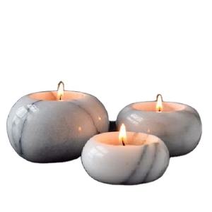 Portavelas de mármol de calidad superior portavelas y decoración votiva para sala de estar centros de mesa de boda - Product Image 1