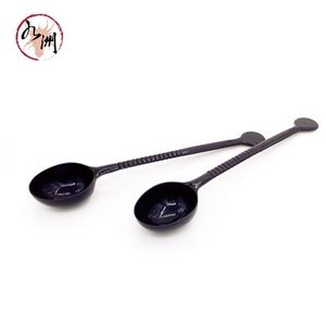 Cuillère à café/pelle à poudre classique en plastique PP marron écologique pour mélanger les boissons - Fournitures pour magasins de bubble tea - Jiuzhou Taiwan - Product Image 1