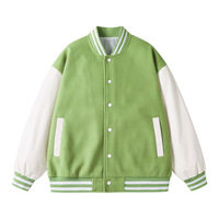 Jaket Varsity Premium Bahan Berkualitas Label Pribadi Layenne Logo Kustom Jaket Baseball Pria Tebal Personalisasi dengan Chenille