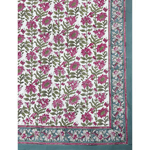 ผ้าปูที่นอนลายเรขาคณิตสีขาวพิมพ์ลายด้วยมือแบบดับเบิ้ลมัลติไวท์ ลองจาล ผ้าฝ้าย 200 เส้นด้าย ระบายอากาศได้ดี เหมาะสำหรับใช้ในบ้าน โรงแรม และงานตกแต่ง - Product Image 2