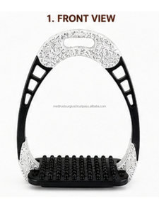 Estribos de seguridad ecuestres de alta calidad, estribos de seguridad para equitación inglesa con brillo metálico - Product Image 6