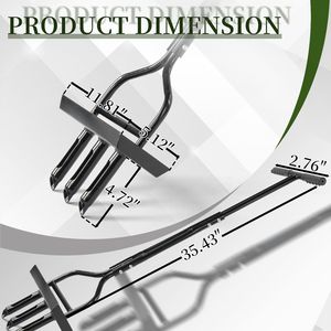 Aeratore Manuale per Prato da 43 Pollici con Vassoio per la Rimozione del Terreno, Strumento per l'Aerazione del Suolo, Aeratore a Spina per Pulizia 3 - Product Image 6