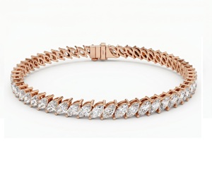 Pulsera de Diamantes con Corte Marquesa para Mujer, Clásica, con Diamantes Cultivados en Laboratorio - Product Image 2