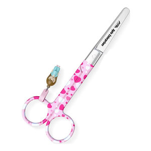 Tijeras de Enfermería Mayo con Diseño de Corazón sobre Fondo Rosa, Tijeras Médicas Manuales de Acero Inoxidable, Corte Seguro y Preciso - Product Image 3