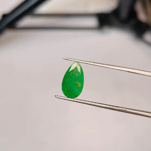 Par de esmeraldas naturales de Zambia, corte pera, 2.72 ct, piedra preciosa de buena calidad, buen brillo, color verde agradable, pulido perfecto para joyería. - Product Image 5