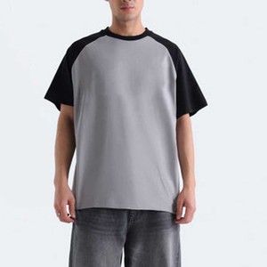 Camiseta Raglán de Dos Tonos para Hombre con Logotipo OEM Personalizado, Camiseta de Manga Corta, Ropa Deportiva al por Mayor, Camiseta Informal de Verano - Product Image 1