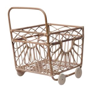 Poussette pour poupée en rotin naturel, forme classique, jouet poussette pour poupée, poussette pour poupée pour enfants, poussette vintage pour poupées, poussette en osier pour poupées, OEM - Product Image 1