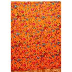 Elegant Classy Organic Cotton Handmade Printed Kantha Quilt Eco-Friendly Vintage Reversible Hand Block Print Home Hotel Use - Product Image 1