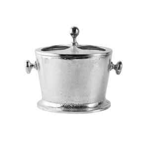 Enfriador de vino popular de aluminio fundido con acabado plateado, cubitera para champán con tapa y asa para bar y fiestas, enfriadores de cerveza - Product Image 1