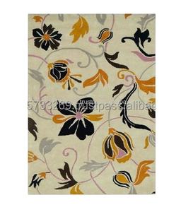 Tapis et moquette en laine imprimée au design moderne, velours bouclé à la main de haute qualité pour le salon - Product Image 5